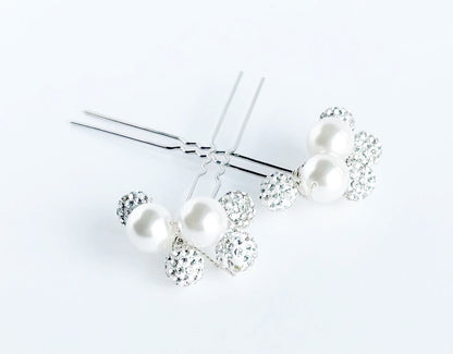 Lola Crystal  Pearl Hair Pins