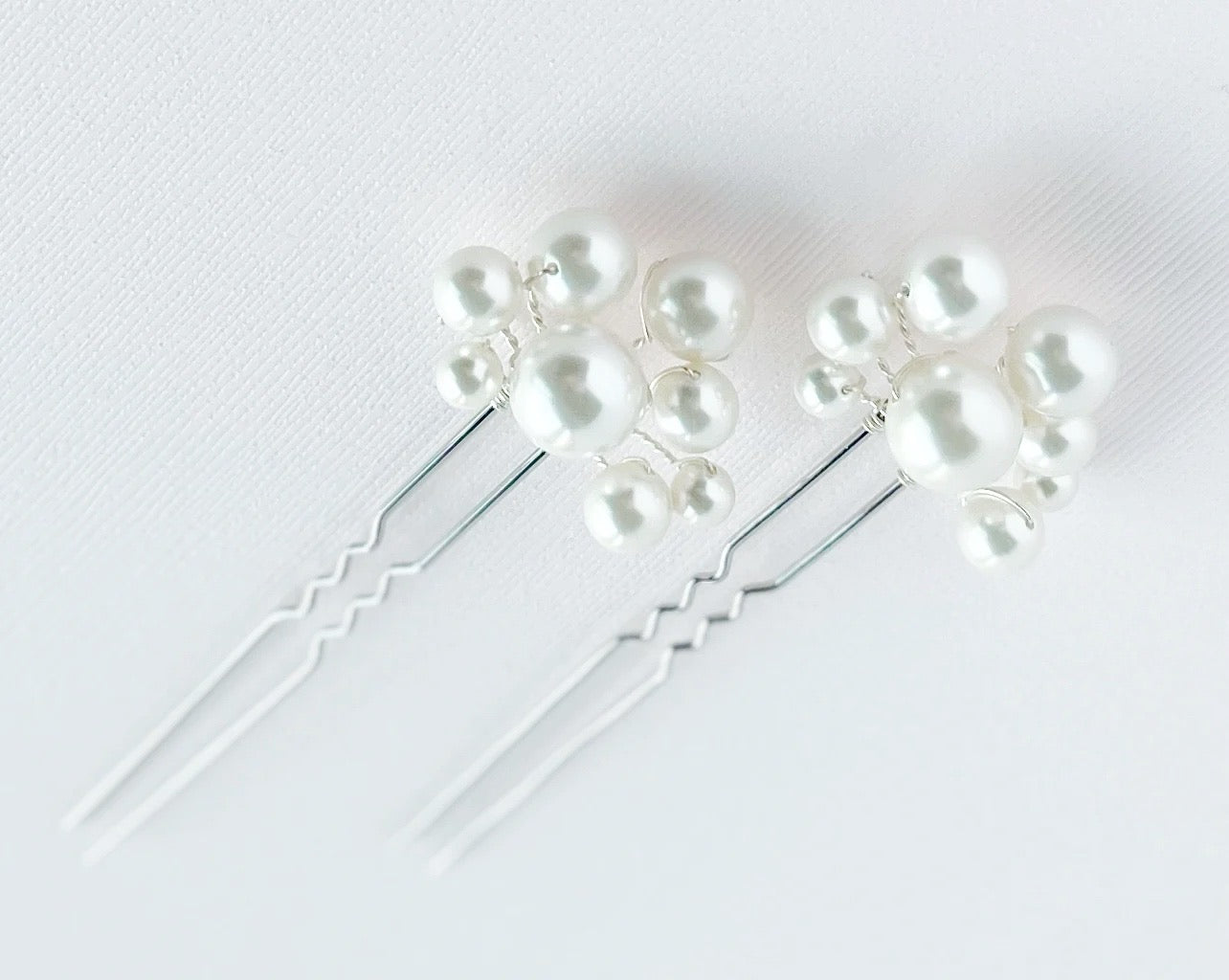 Jade Crystal Pearl Hair Pins
