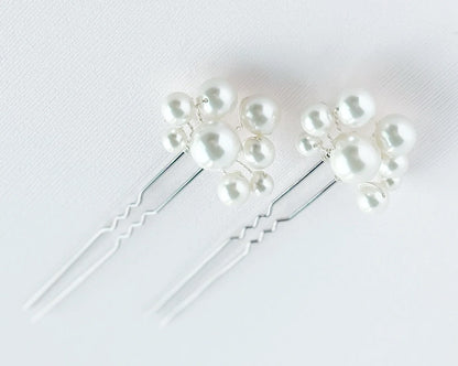 Jade Crystal Pearl Hair Pins