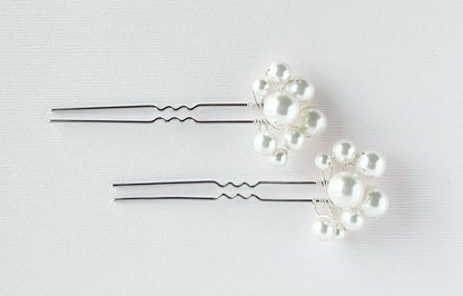 Jade Crystal Pearl Hair Pins